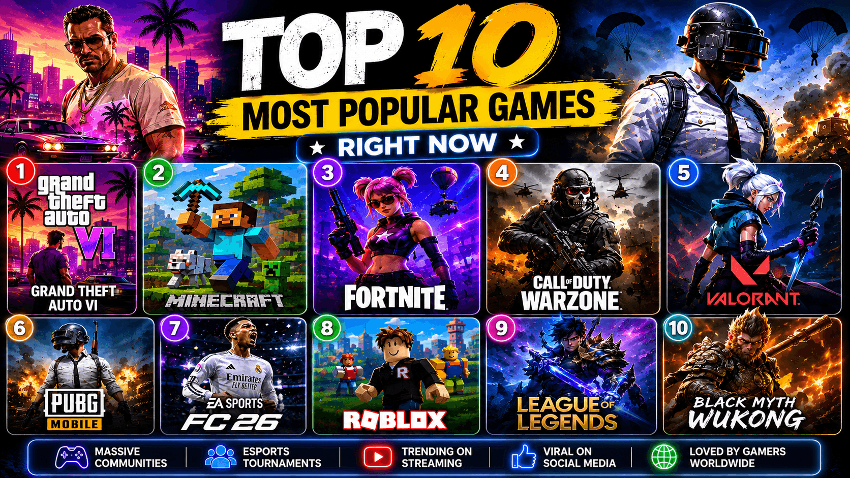 Top 10 Most Popular Games Right Now image